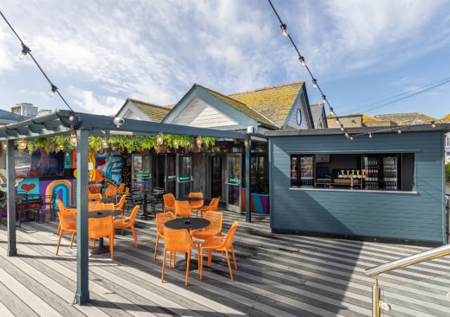 Beer Garden at Sailors Newquay