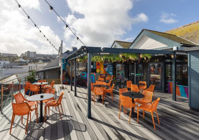 Beer Garden at Sailors Newquay
