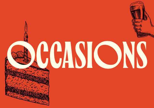 Occasions - book your next event with us