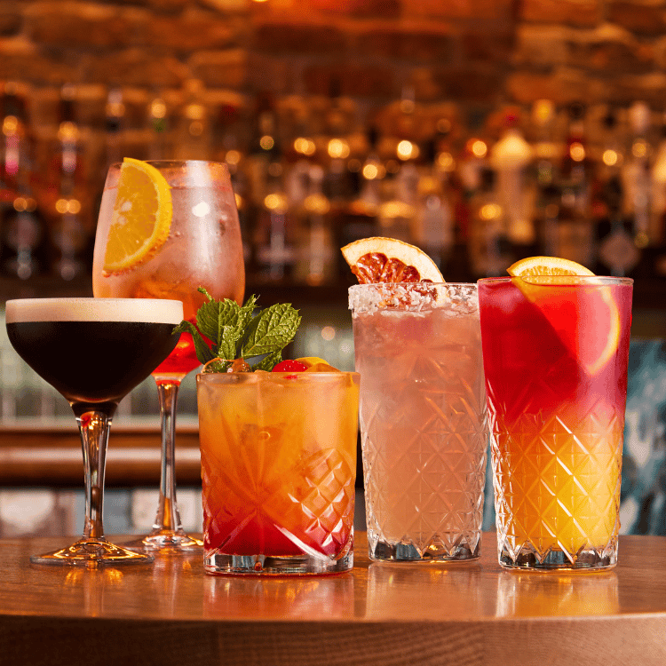 Selection of cocktails