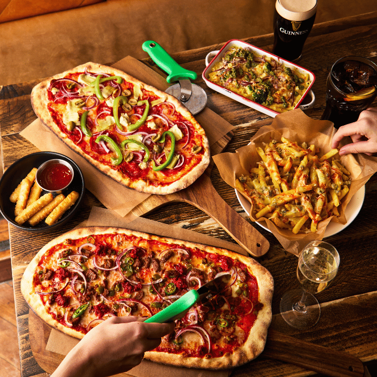 Selection of food and drinks at Tank and Paddle