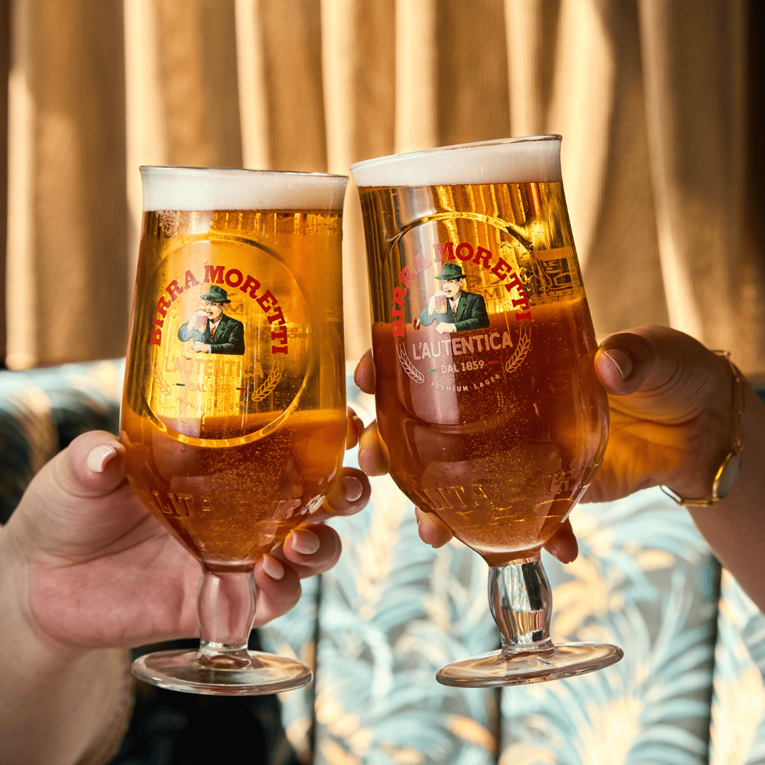 2 pints of Birra Moretti