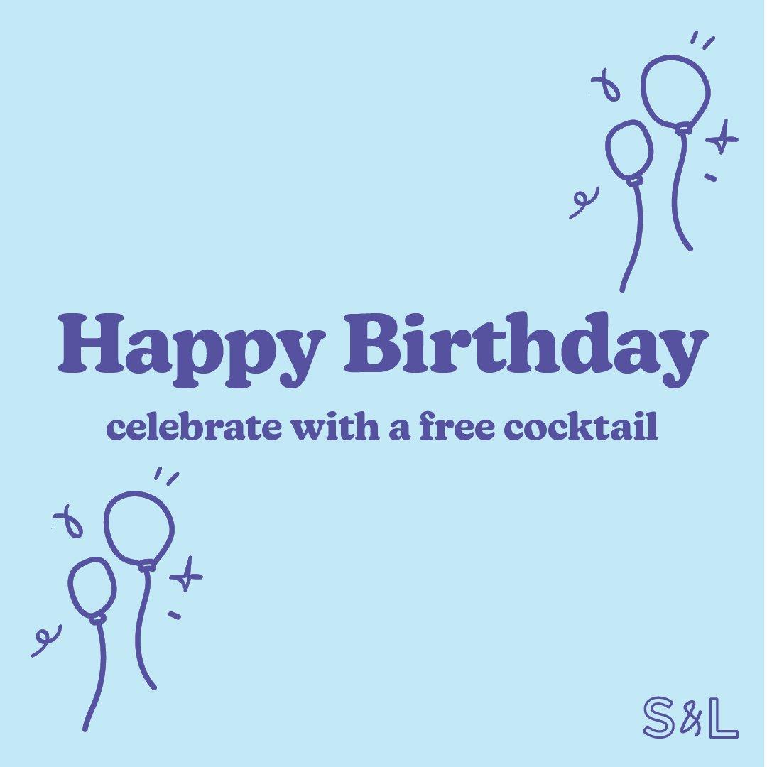 Free birthday cocktail at Slug & Lettuce