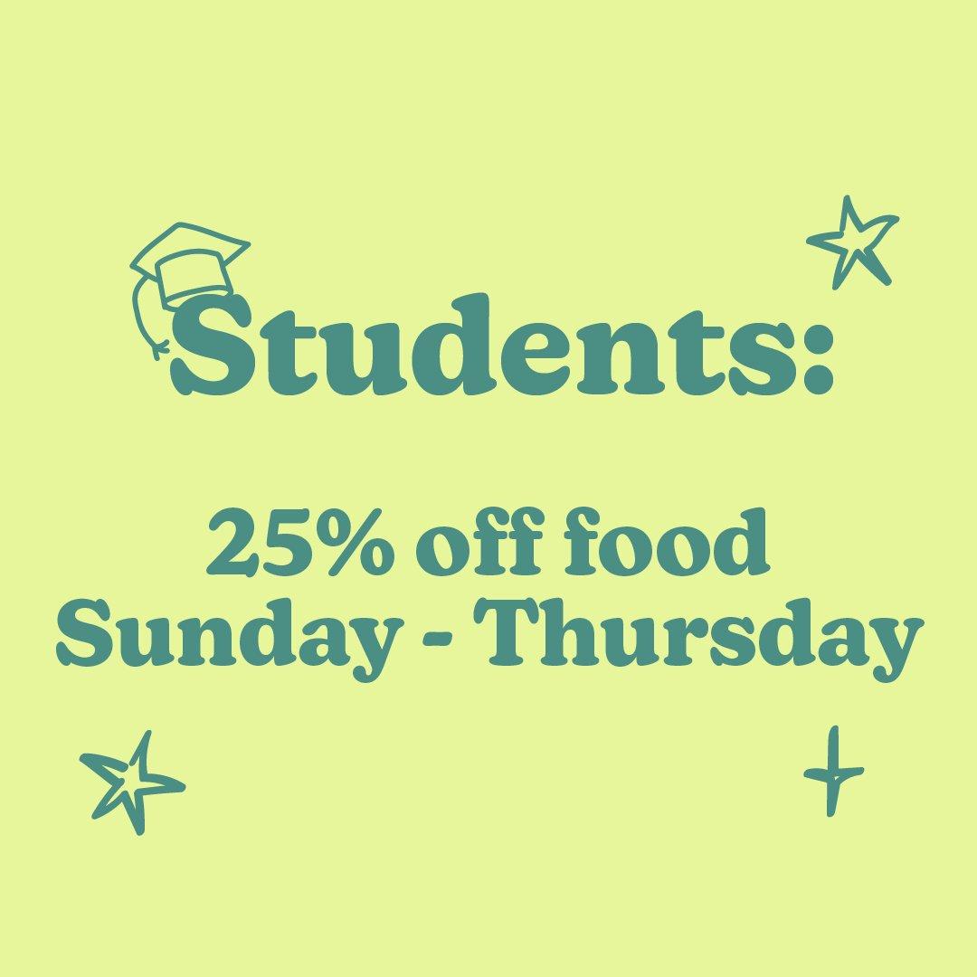 Student Food Offers at Slug & Lettuce