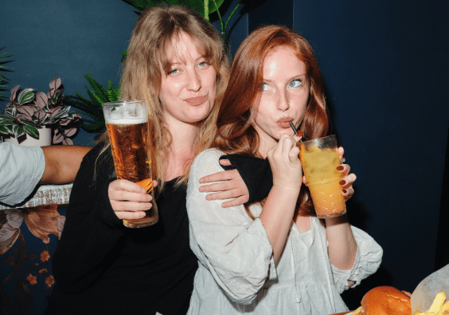 Group of friends celebrating