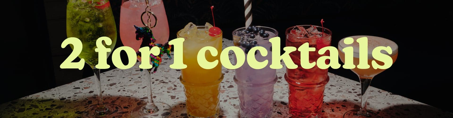 Cocktails included in the 2-for-1 offer at Slug & Lettuce