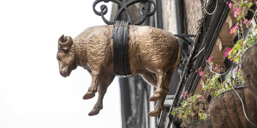 External Hanging Golden Fleece Sign