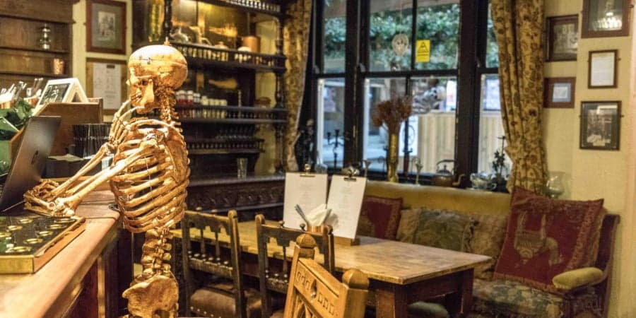The resident skeleton at Pubsmiths