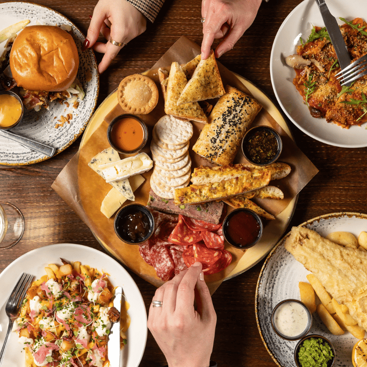 Selection of new food dishes