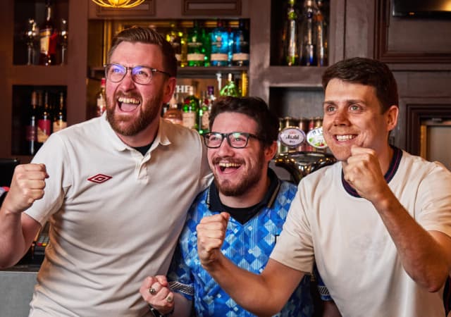 Fans celebrating at Great Local Pubs