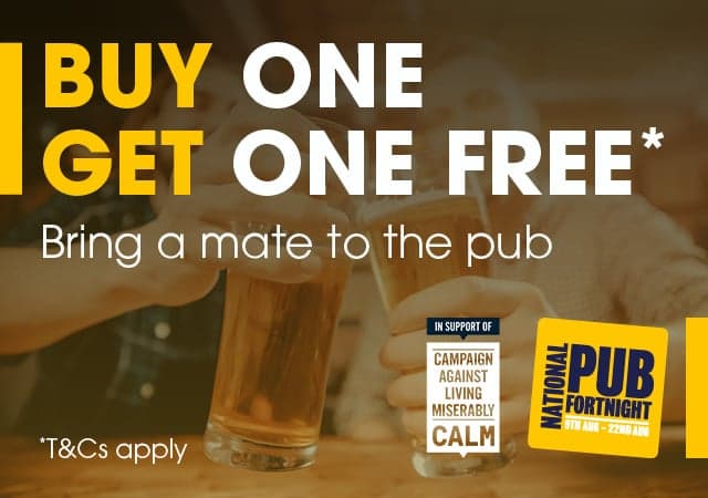 National Pub Fortnight free drink at Great Local Pubs in your local area