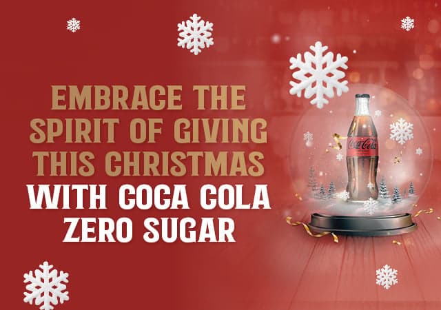 Embrace the spirit of giving this Christmas with Coca Cola Zero Sugar