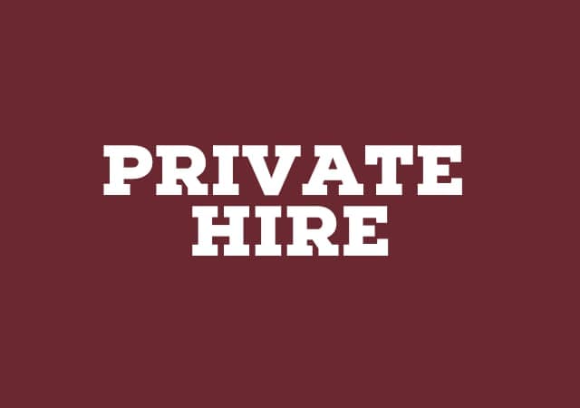 Private Hire in [#SiteTown#} | The Amber Rose
