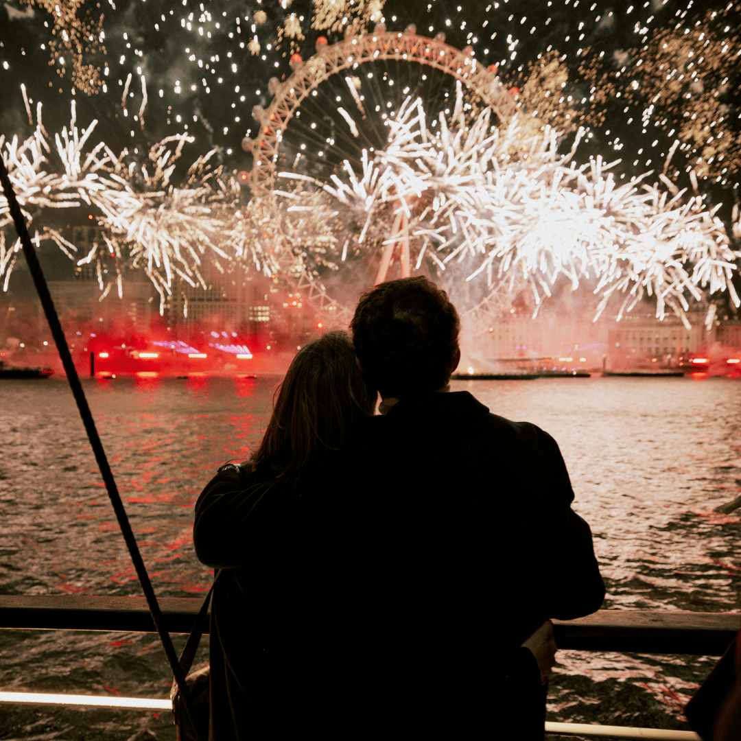 View of London Fireworks from Tattershall Castle