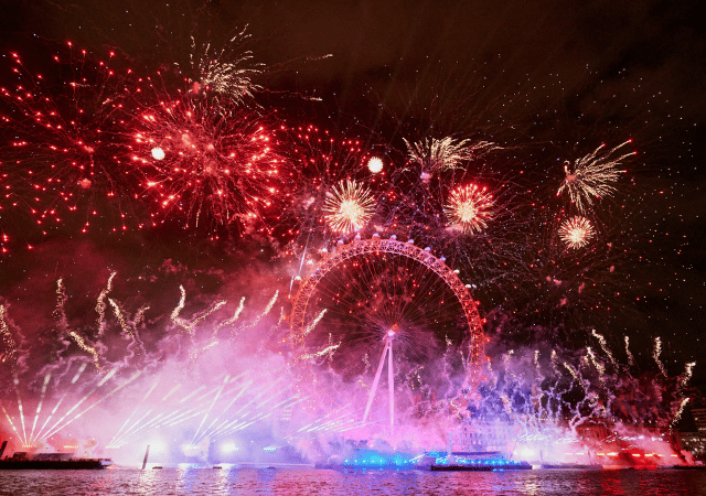 London eye fireworks