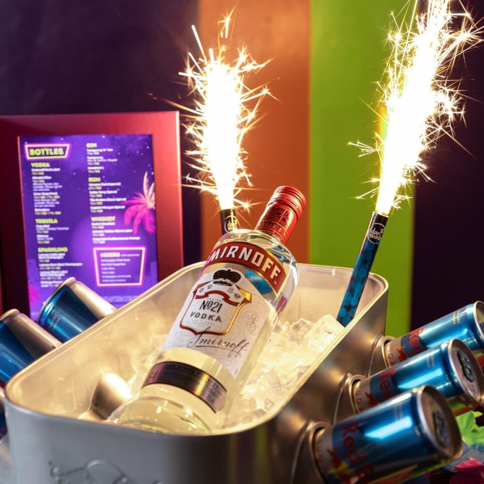 Vodka package with sparklers