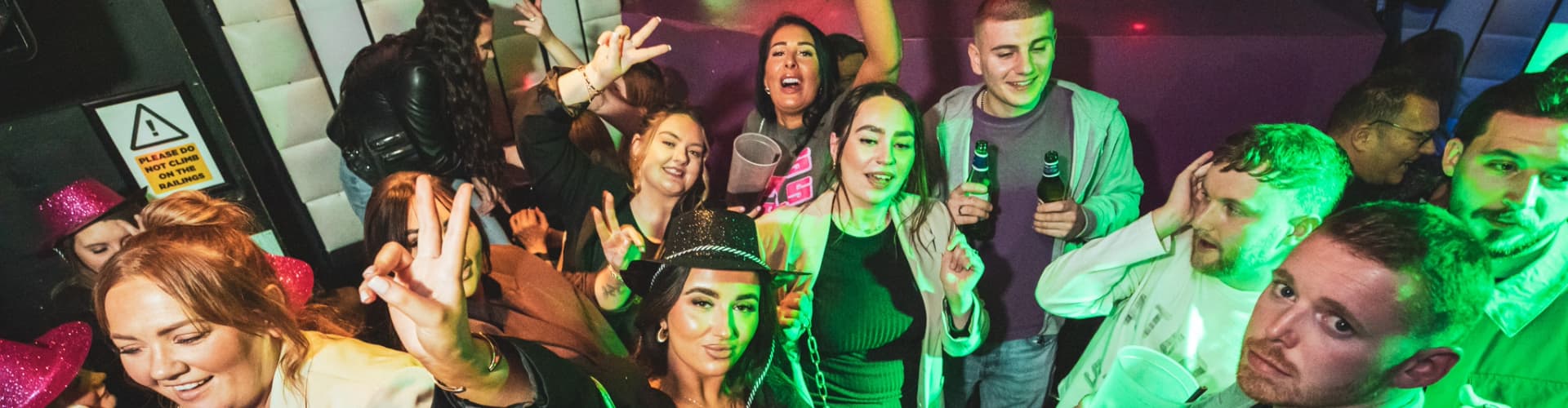 Group enjoying a club night at Retro Bars
