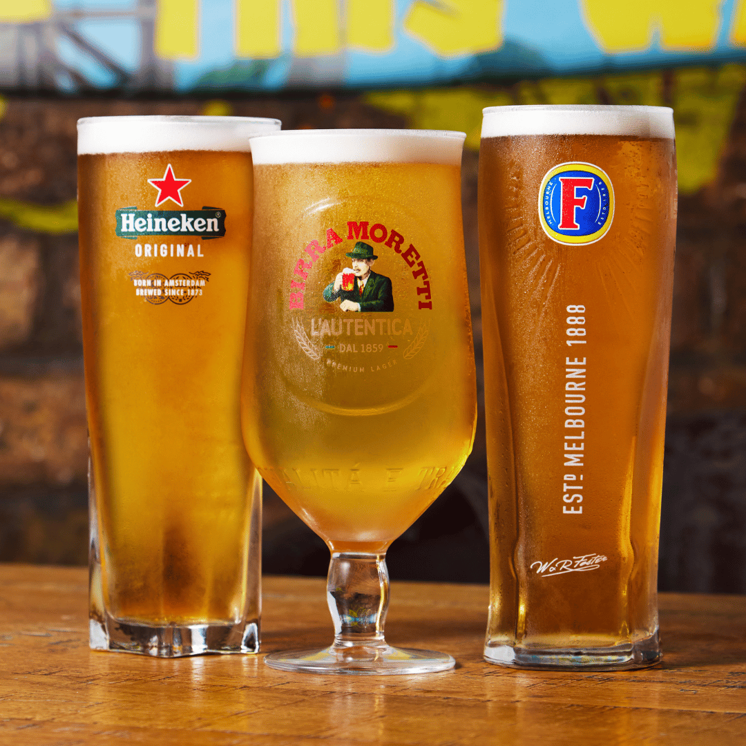 3 pints of lager