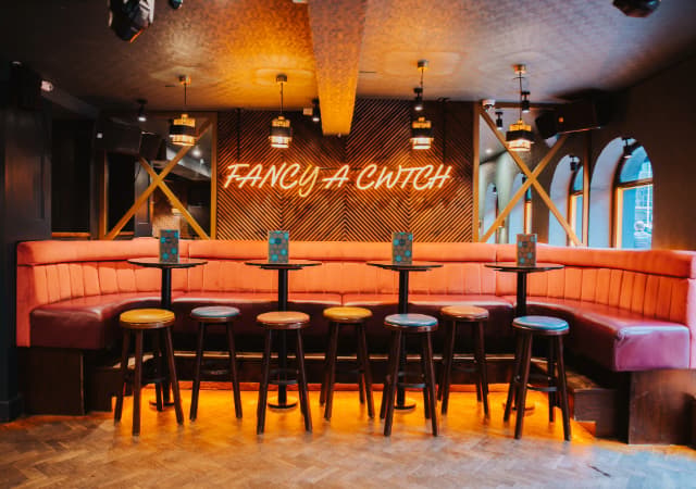 Booth seating at Be At One