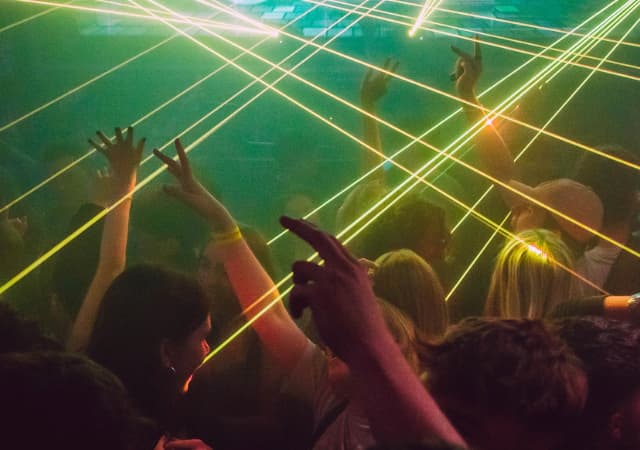 Dancefloor lights at Core Bar