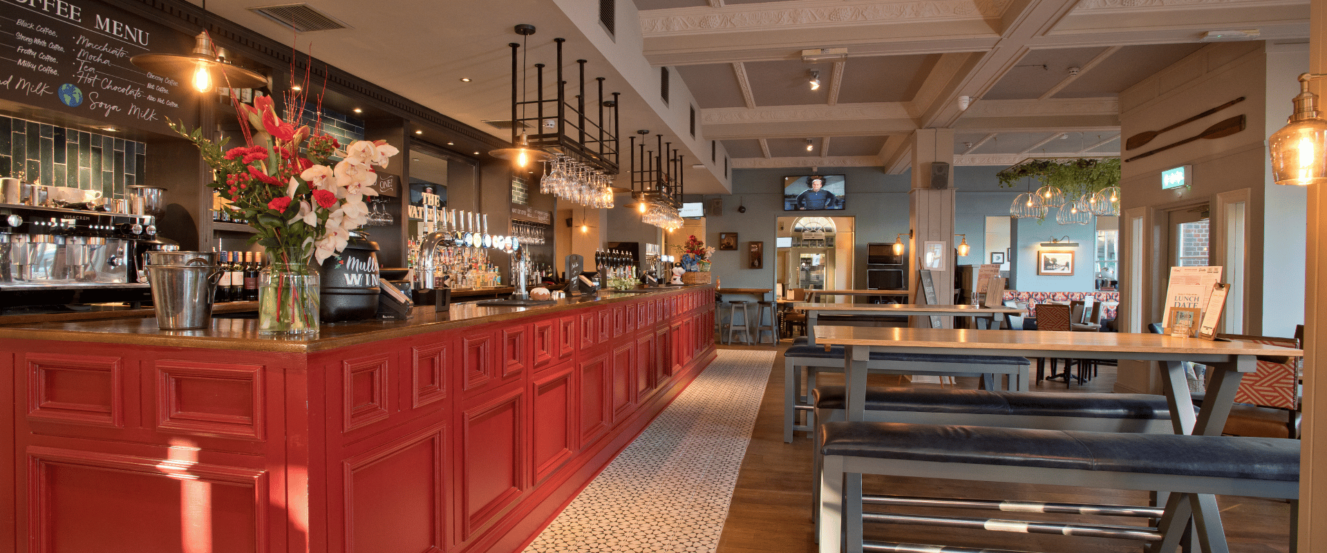 Interior of Waterside Inn Ware