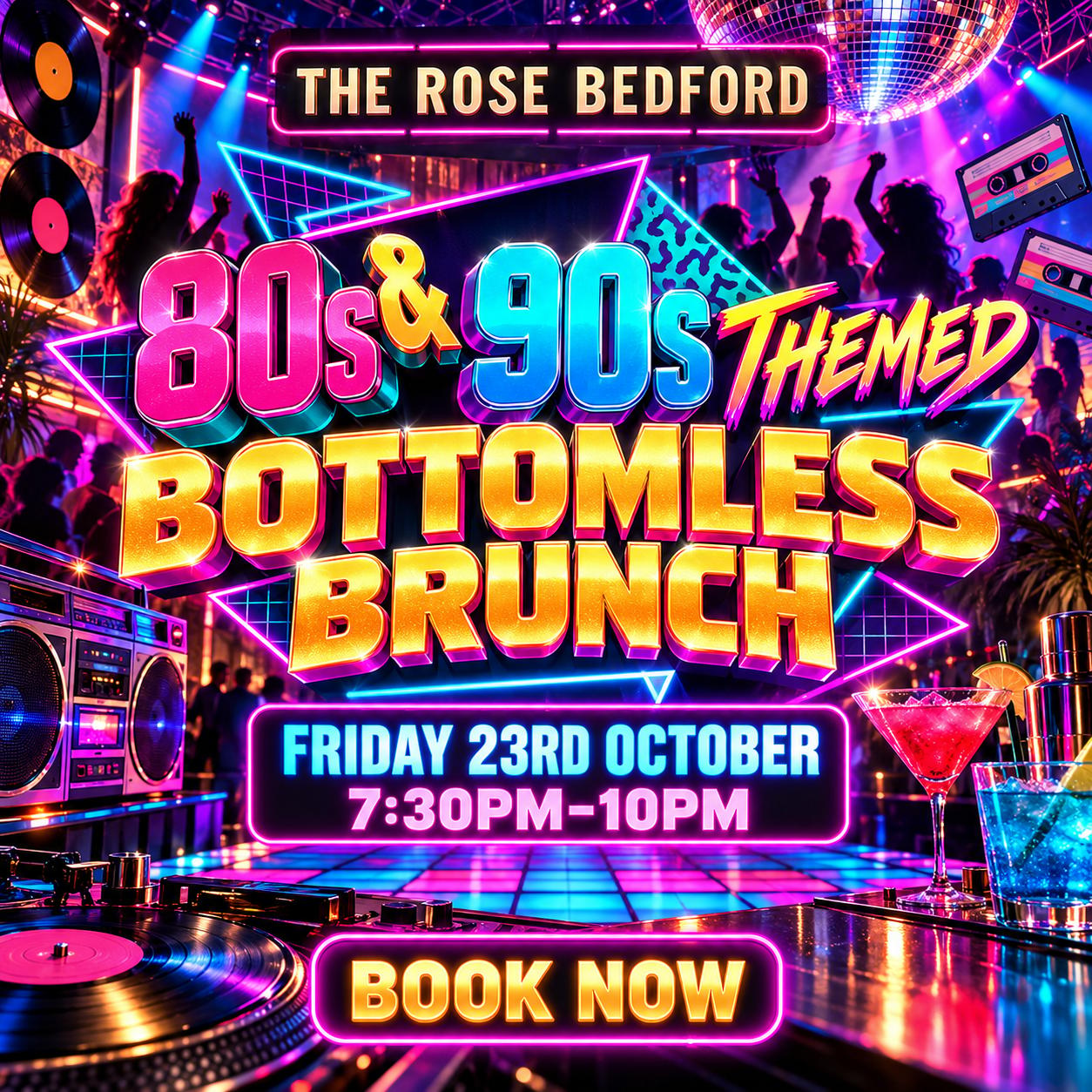 80's and 90's Themed Bottomless Brunch
