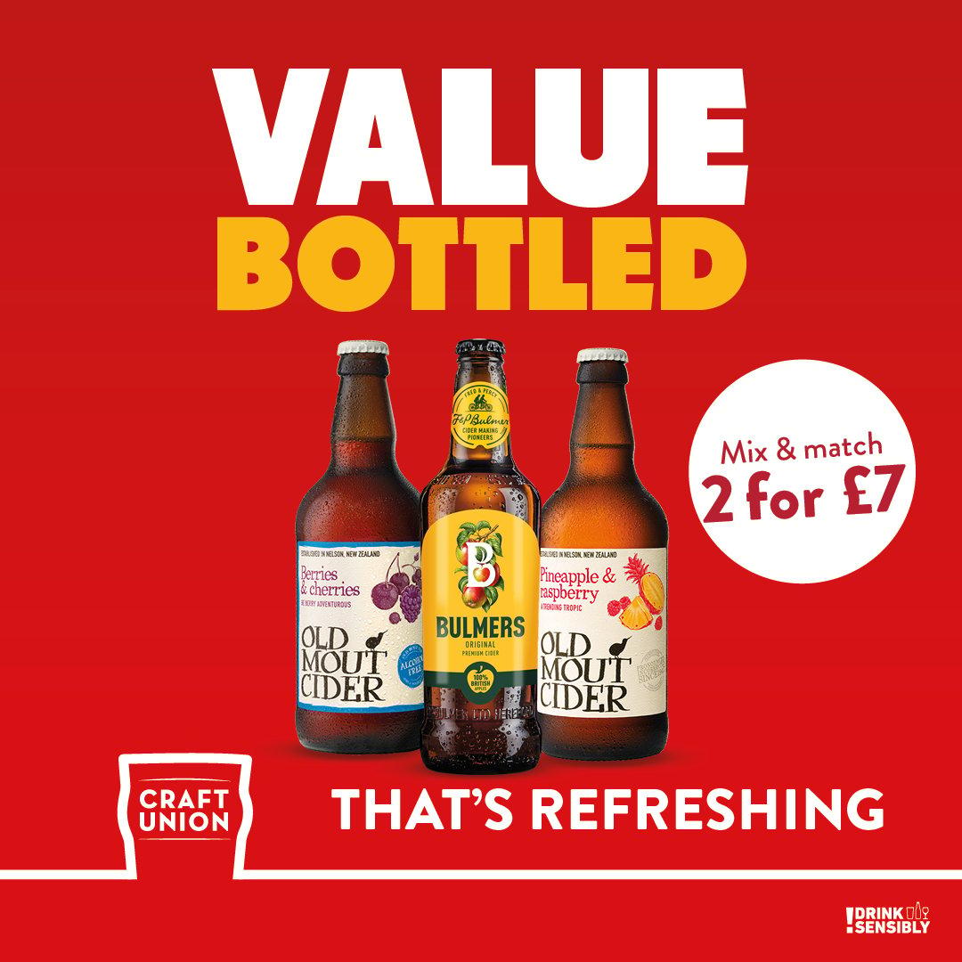 2 for 7.00 bottled cider