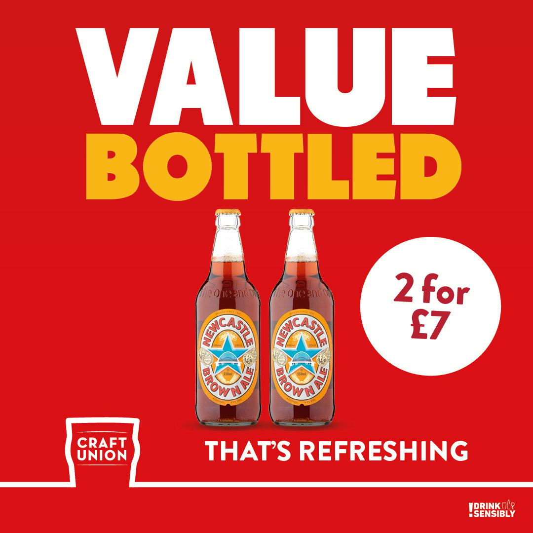 2 for 7.00 Newcastle Brown Ale