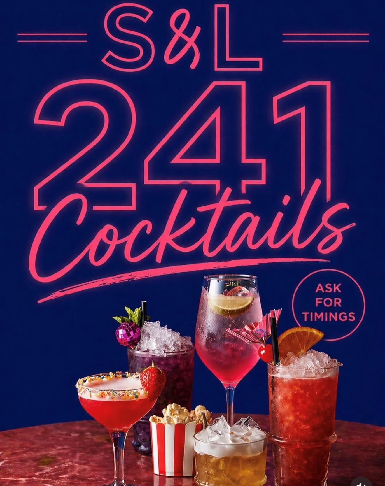241 cocktails all day long