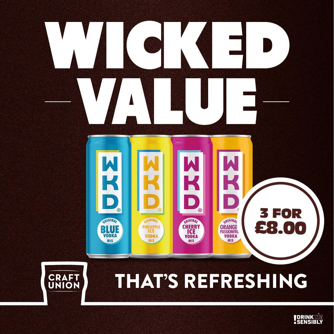 3 for 8.00 WKD cans