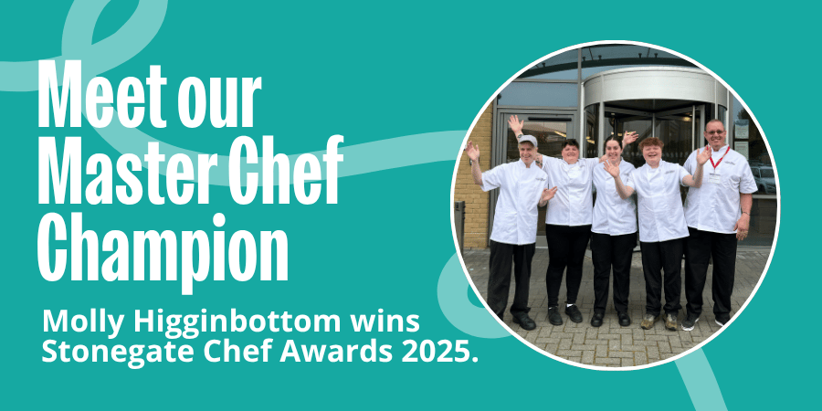 Image with text that reads: 'Meet our Master Chef Champion: Molly Higginbottom wins Stonegate Chef Awards 2025'