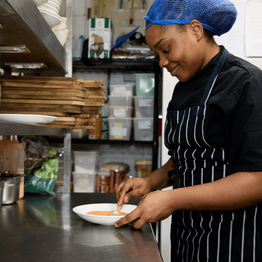 Chapter Collection chef dishing a plate