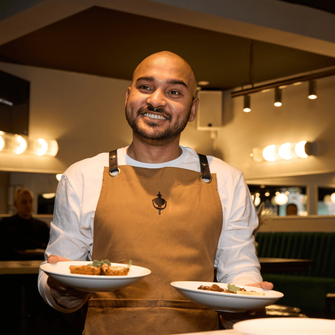 Chapter Collection waiter holding plates