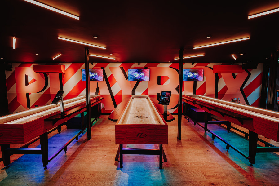 Digital Shuffleboard at Playbox in Croydon