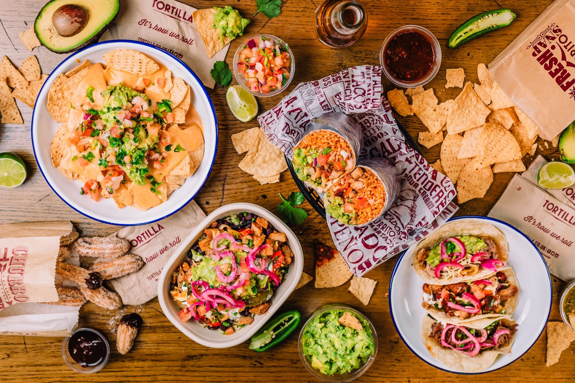 A selection of dishes from Tortilla in Croydon