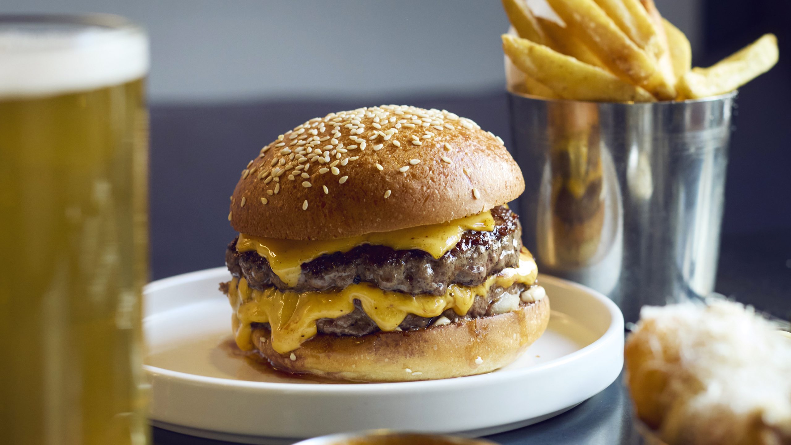 A burger from Burger & Beyond at BOXHALL Liverpool Street