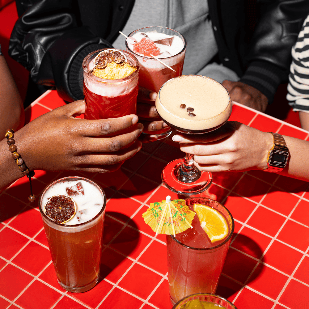 A selection of Cocktails at Playbox in Croydon