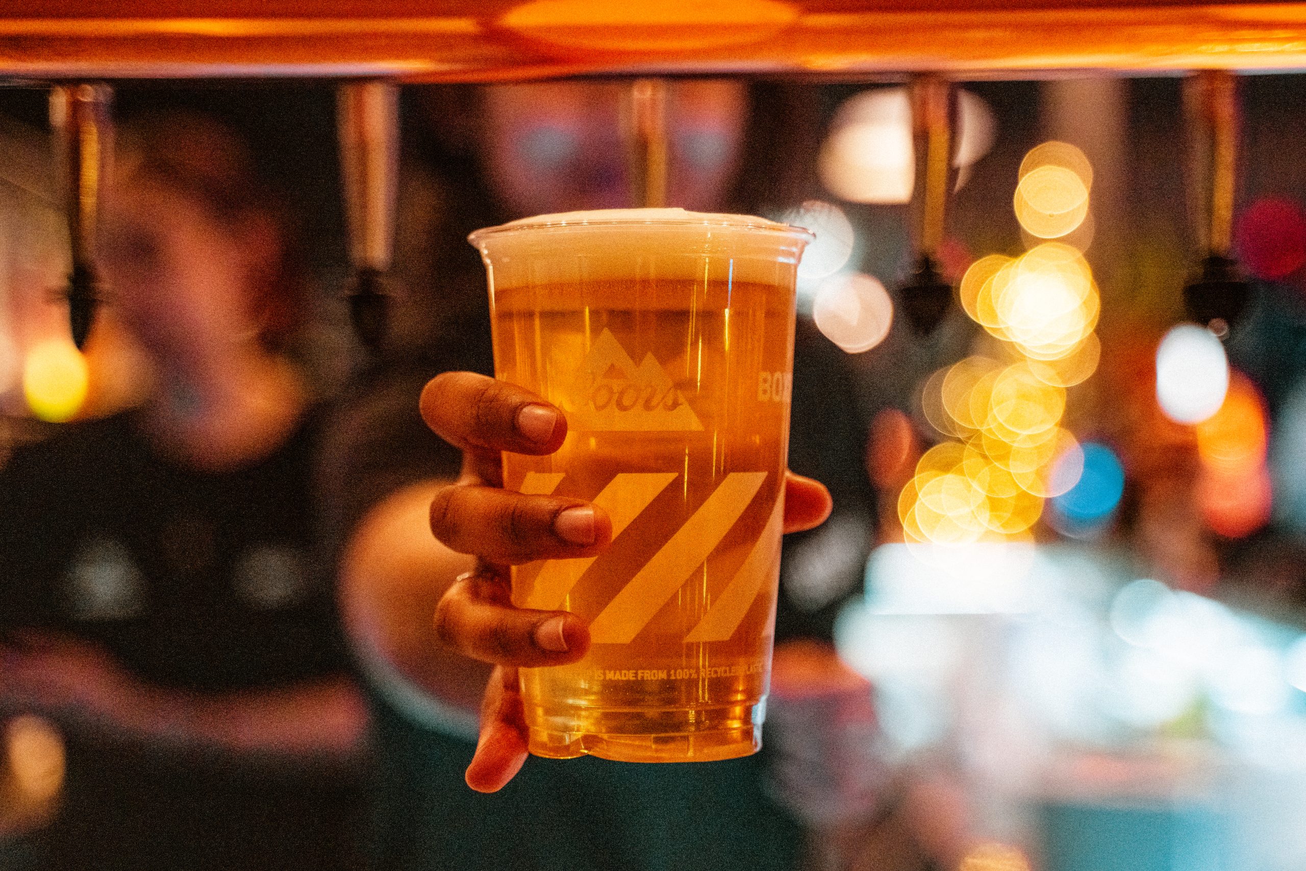 A pint of coors at BOXPARK