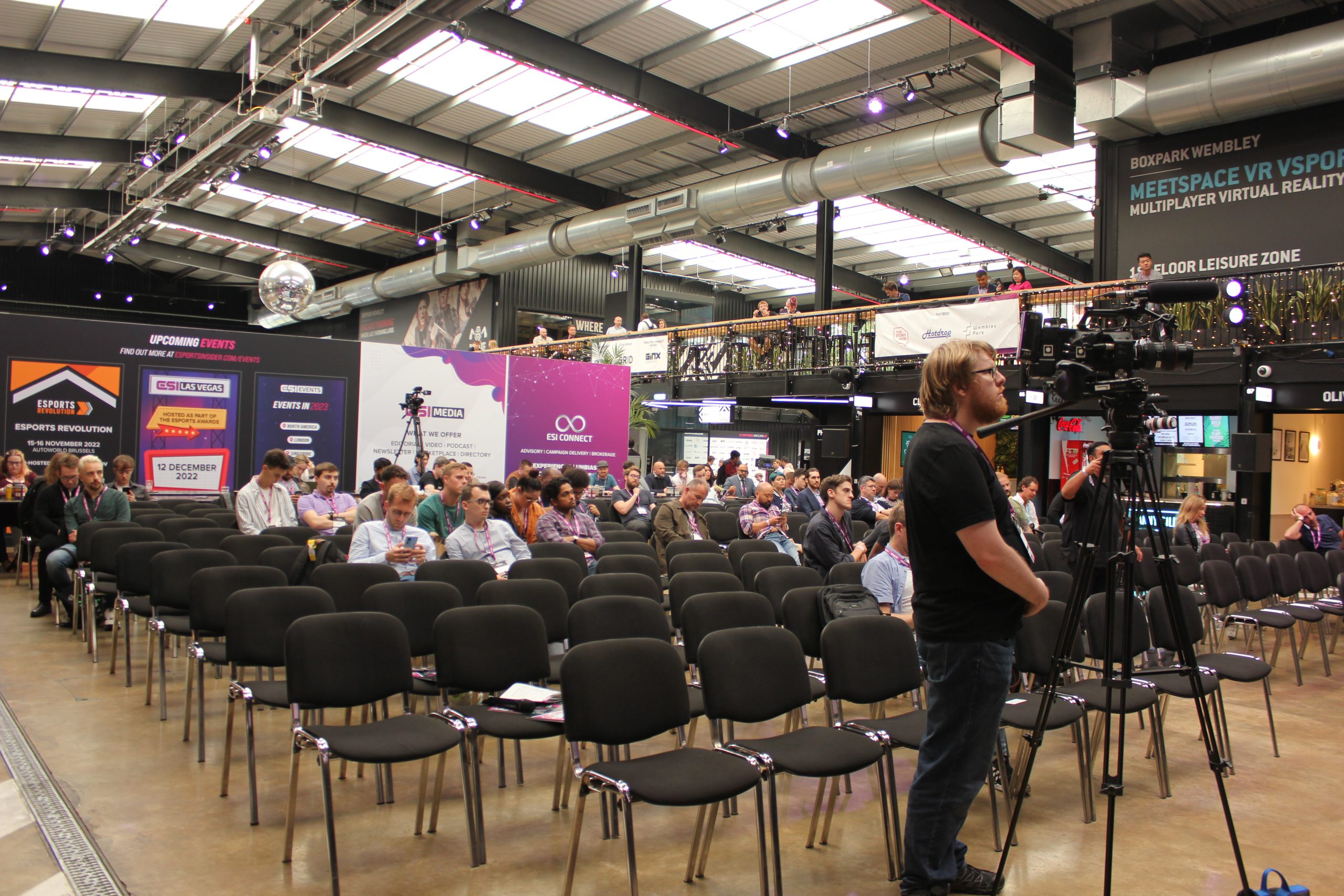 Conference set up at Boxpark