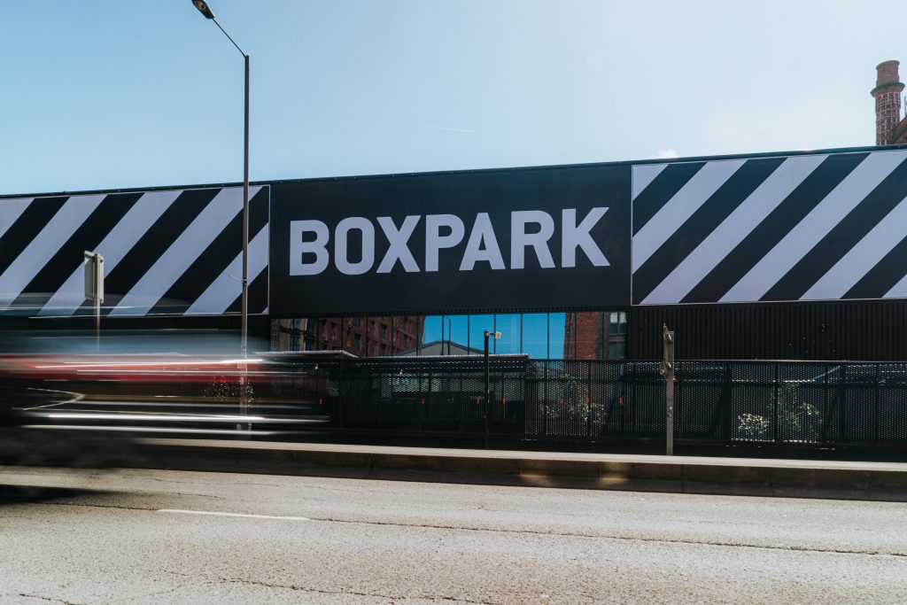 Externals of Boxpark Liverpool 