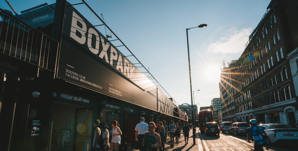 Externals of Boxpark Shoreditch