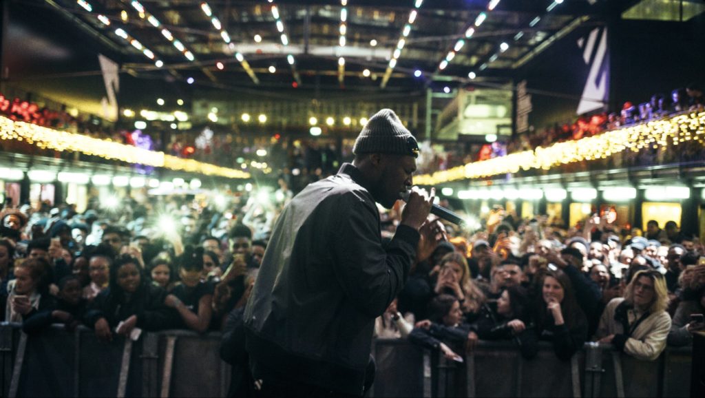 Stormzy on stage at BOXPARK