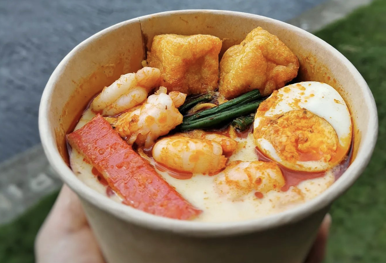A shrimp bowl from Uncle Steve at Boxpark Camden