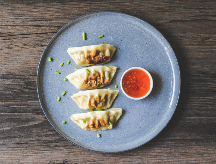Dumplings at Satay Street at Boxpark Shoreditch