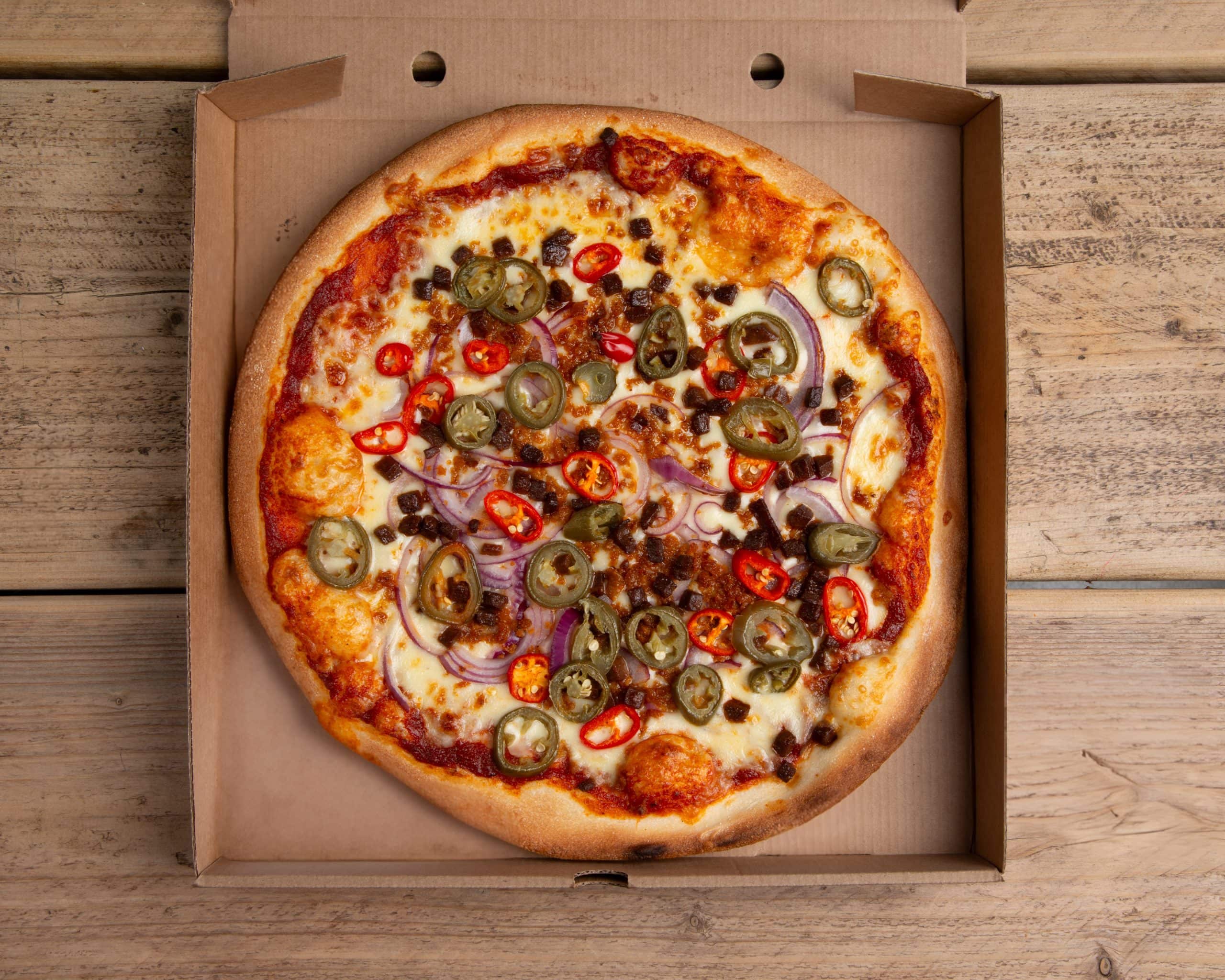 A pizza from Rogue Pizza Co. at Boxpark Liverpool