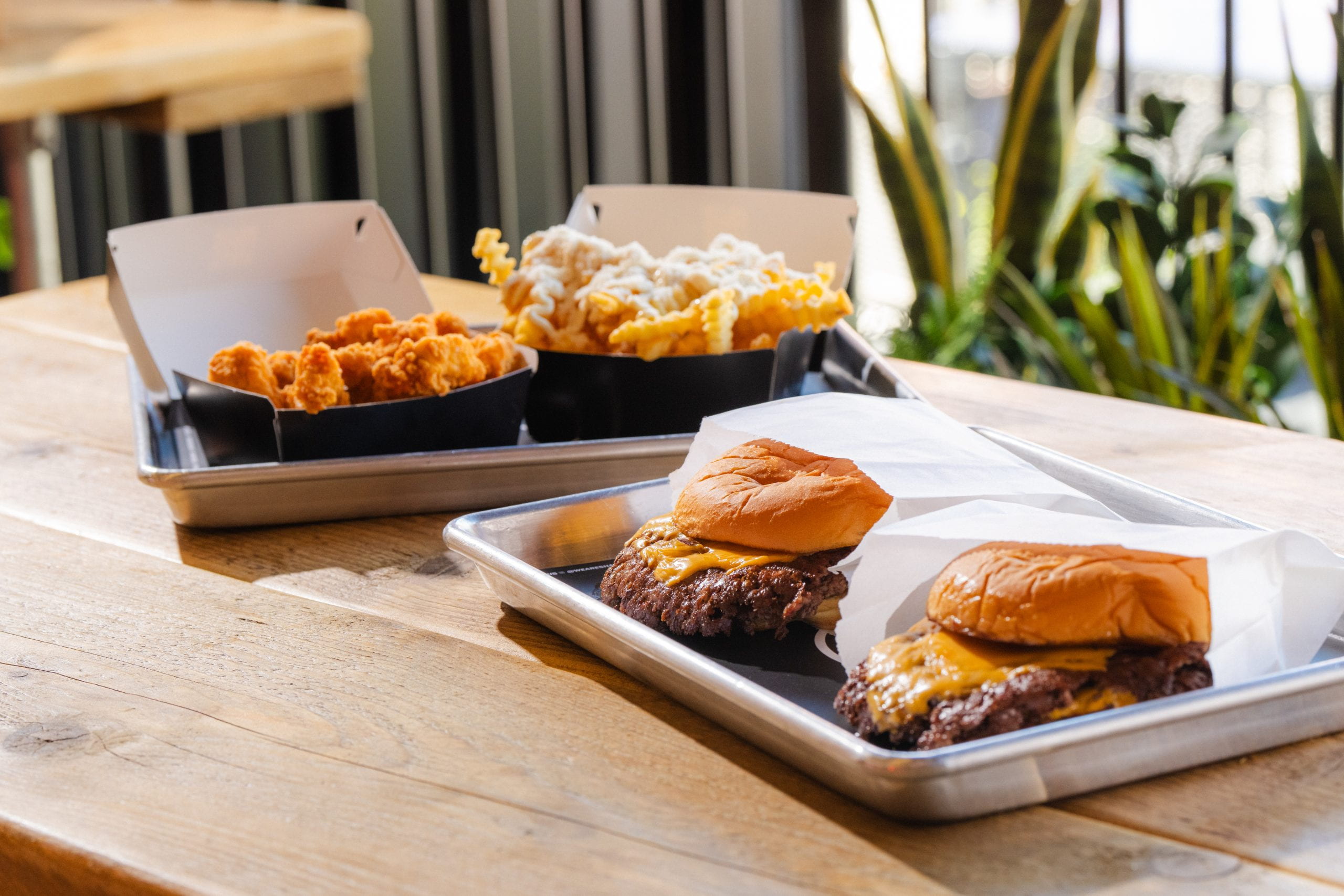 Burgers at Shake in Boxpark Liverpool