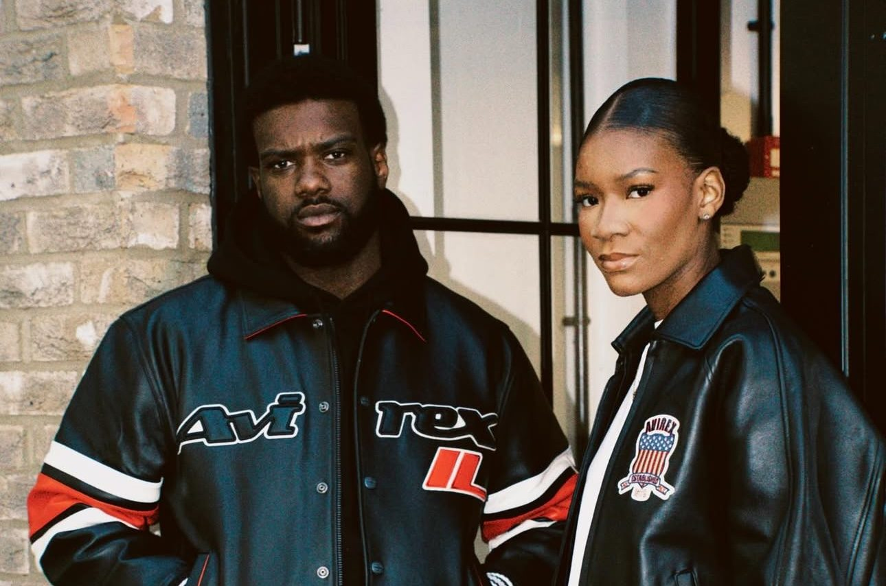 Models wearing Avirex clothing in Shoreditch