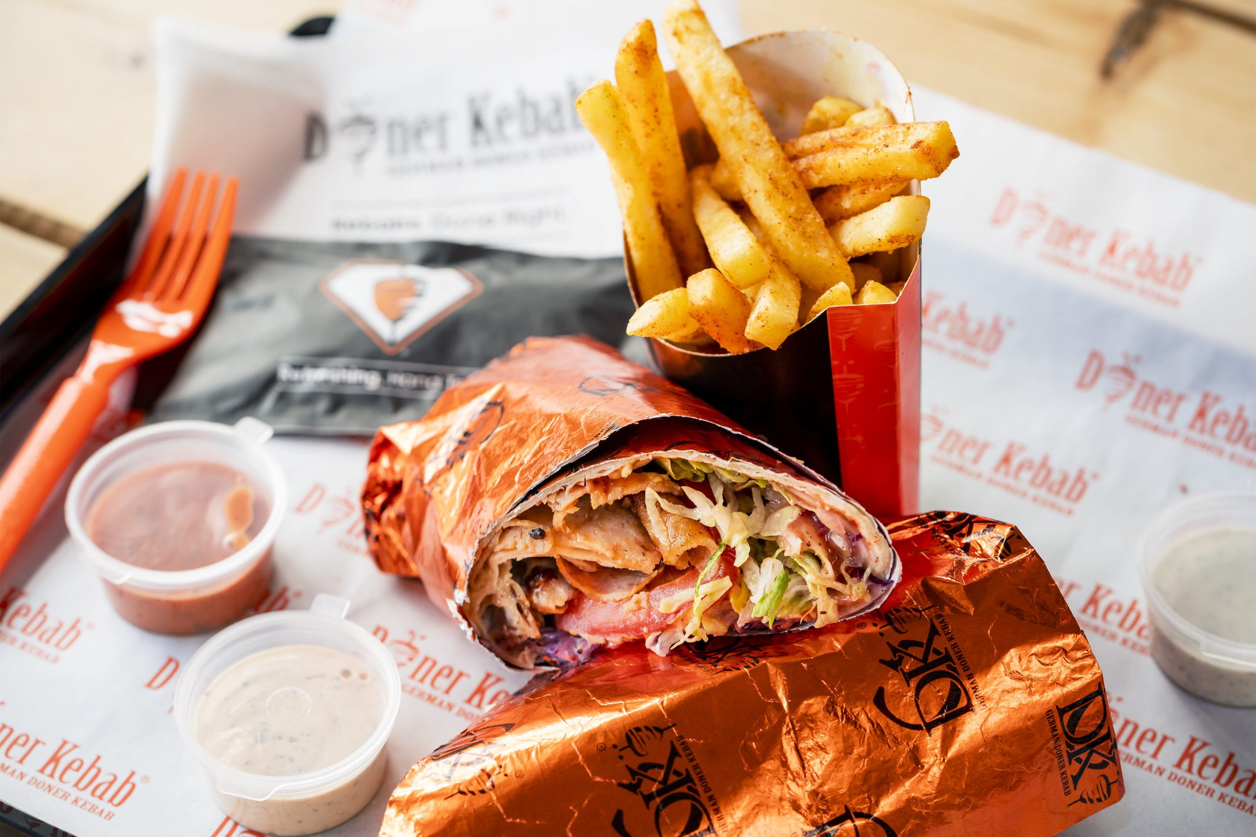 Food from German Doner Kebab at Boxpark