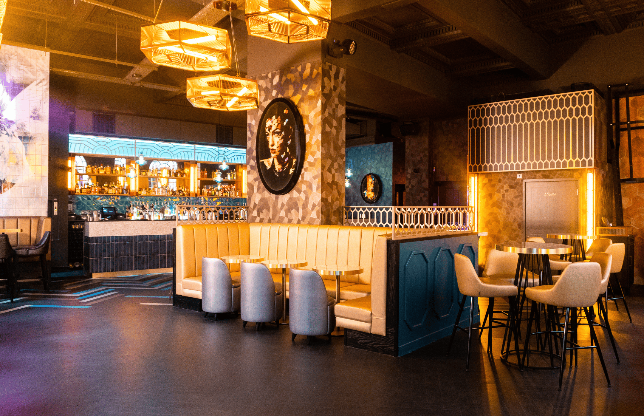 The bar and main area of Dirty Martini in Bristol