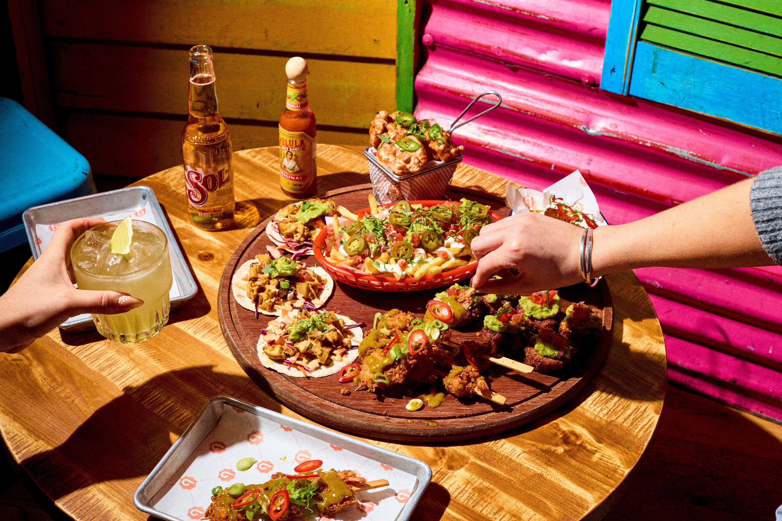 A sharer platter of food at Barrio